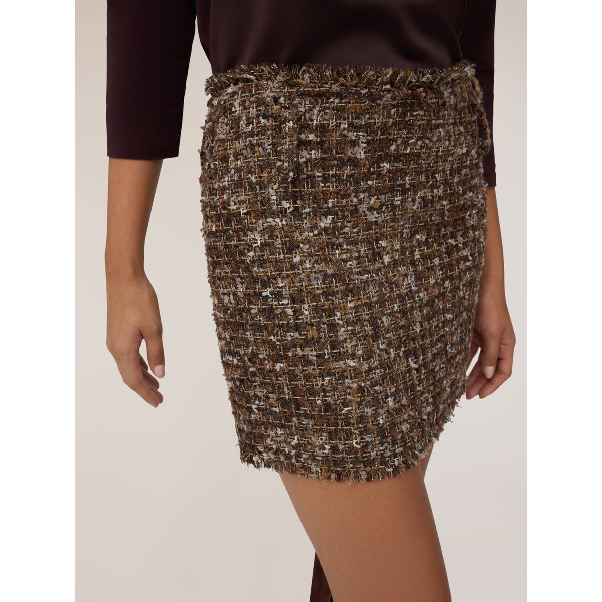 Mini-jupe marron, MOTIVI