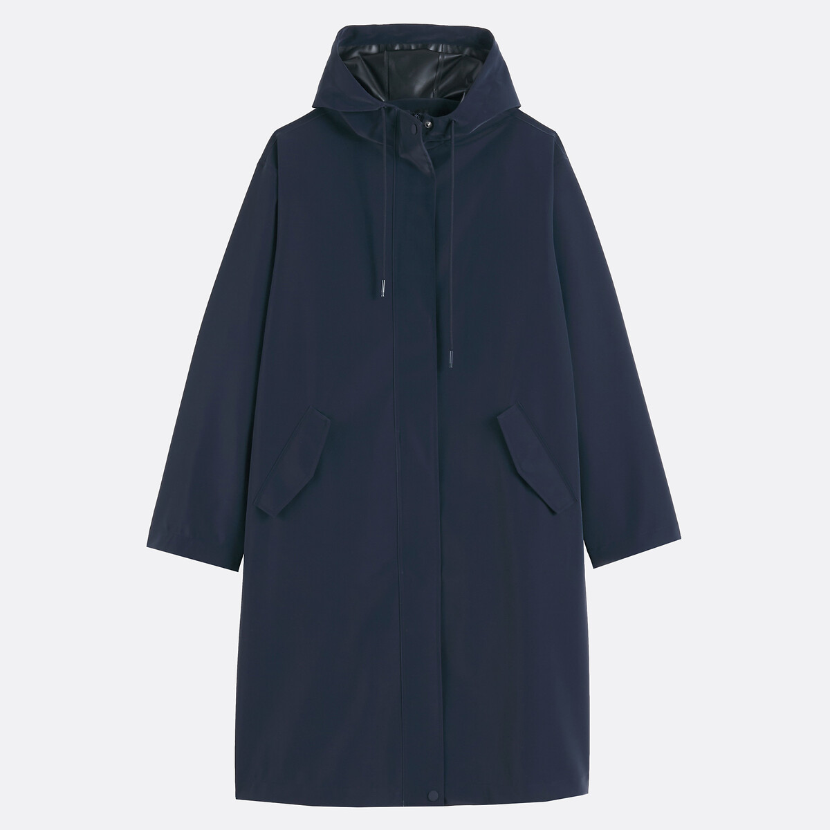 Coupe-vent mi-long à capuche bleu marine, LA REDOUTE COLLECTIONS