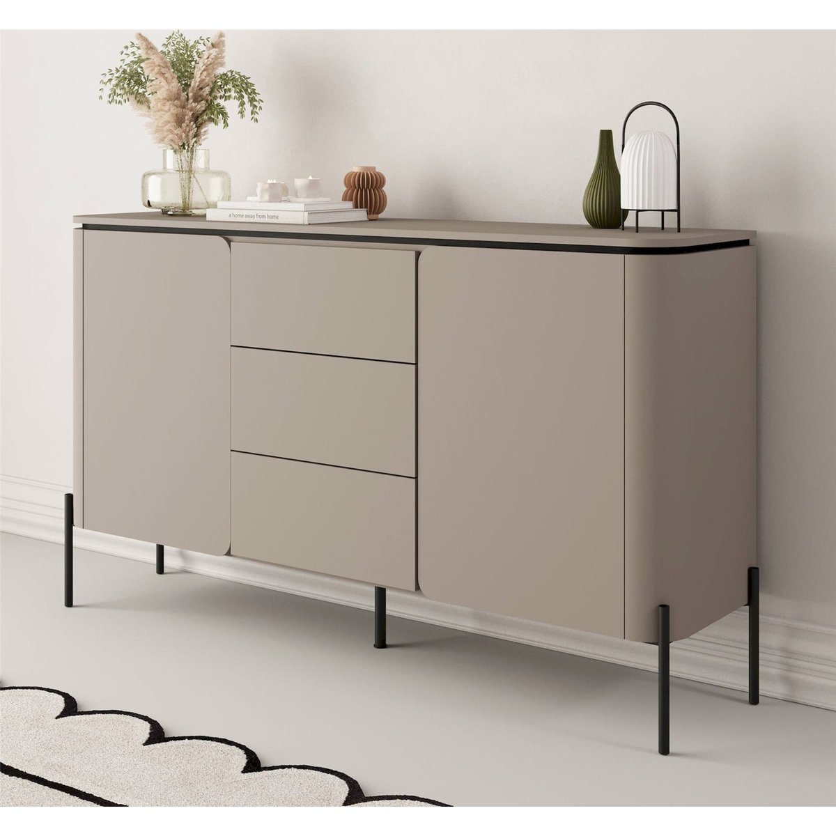 Buffet arrondi bois collection CALDERIS congo, RECOLLECTION