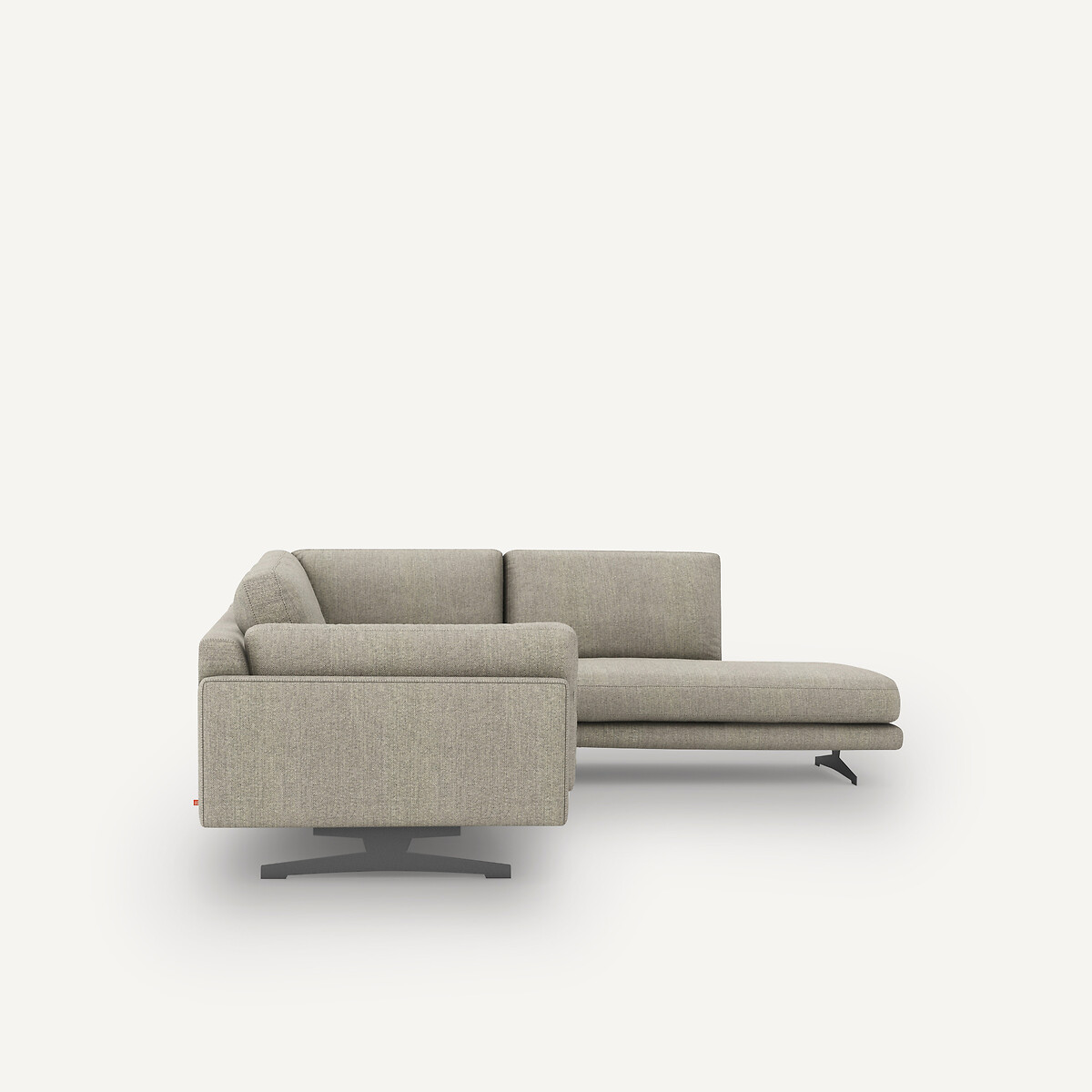 Ecksofa César, Tweed-Optik natur/hellgrau, AM.PM