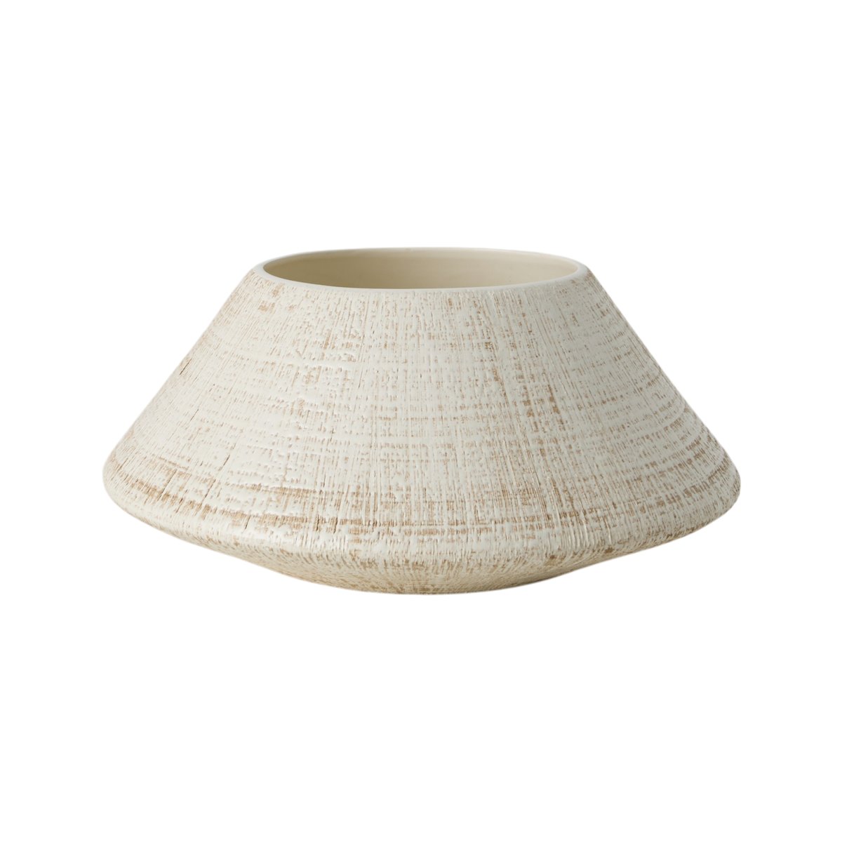 Coupe céramique déco strié 32 cm - SHANI beige, CAMIF