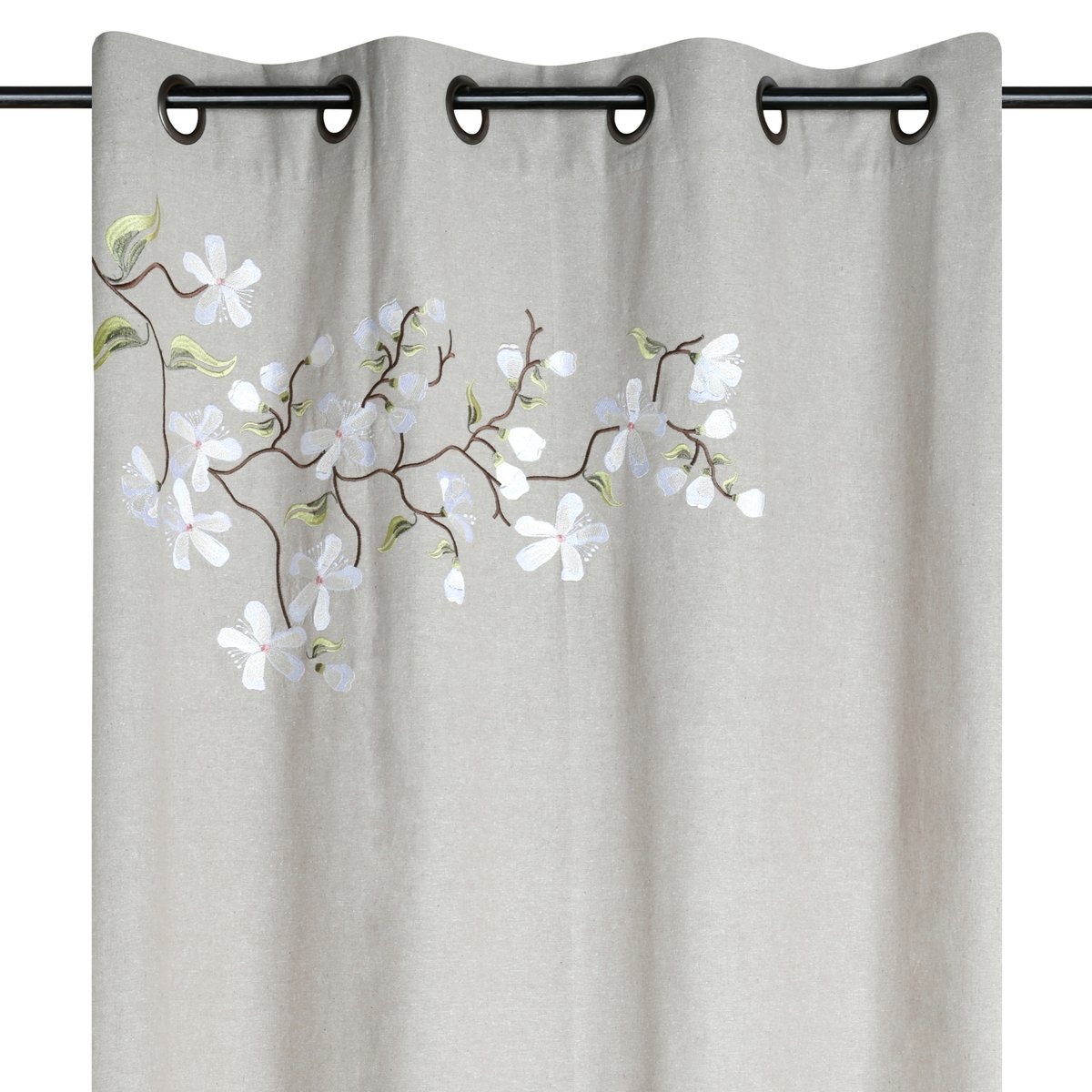 Rideau imprimé floral arbre printanier naturel, LOVELY CASA