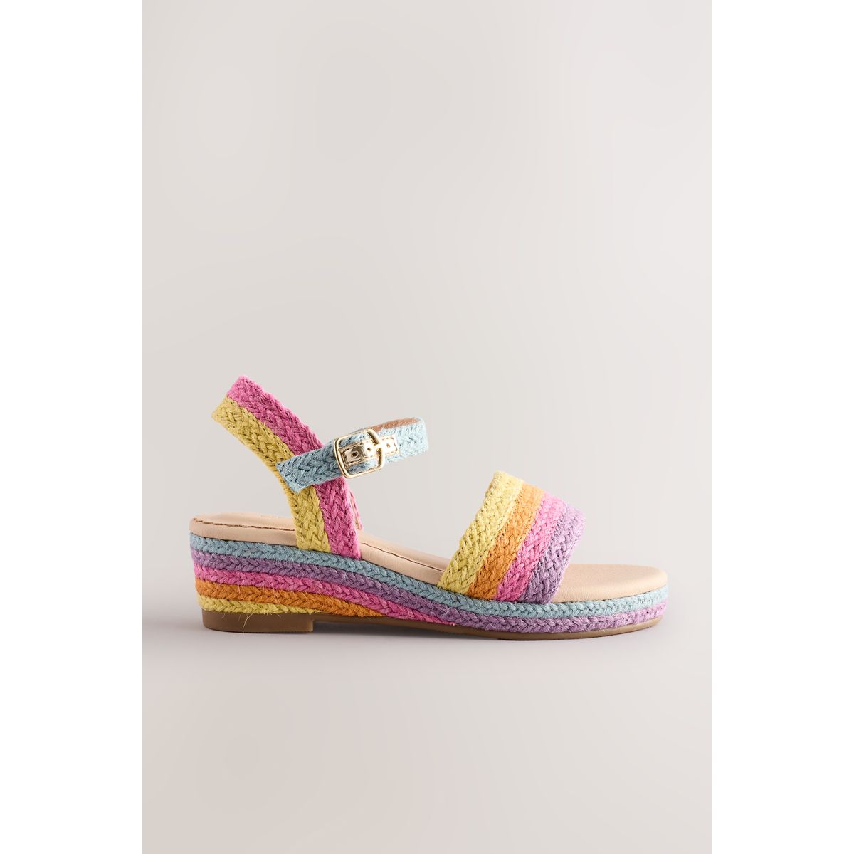 Sandales à semelles compensées jute arc-en-ciel, NEXT