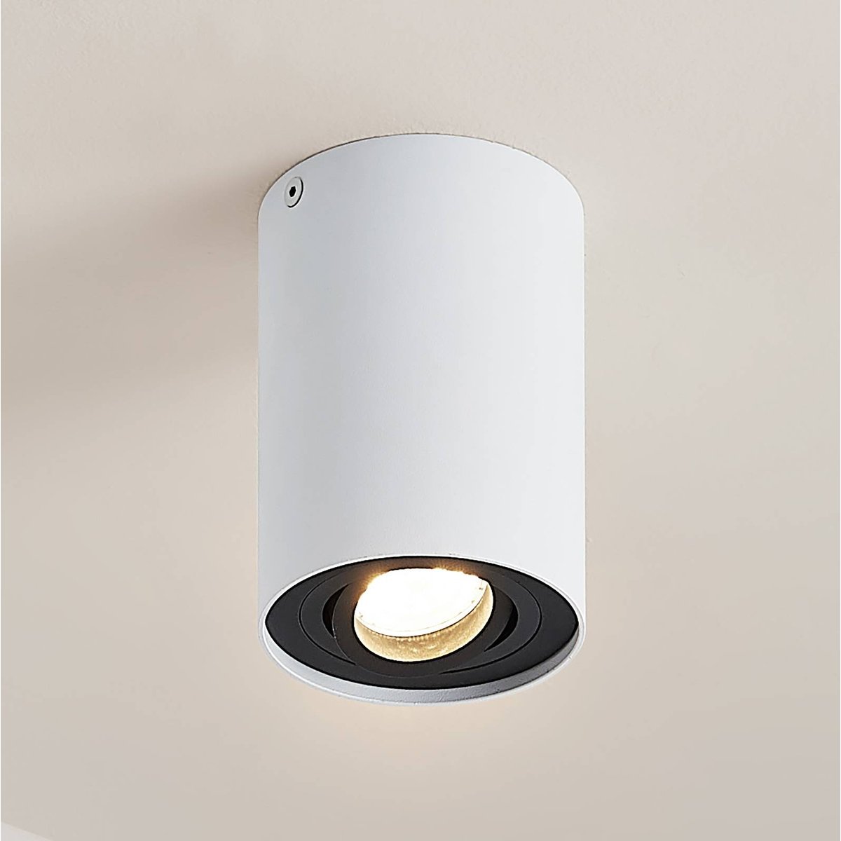 Plafonnier en aluminium moderne, Jolina blanc, noir, ARCCHIO