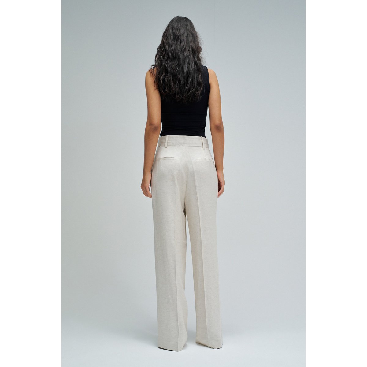 PANTALONS CHINO WIDE EN LIN beige, SALSA JEANS