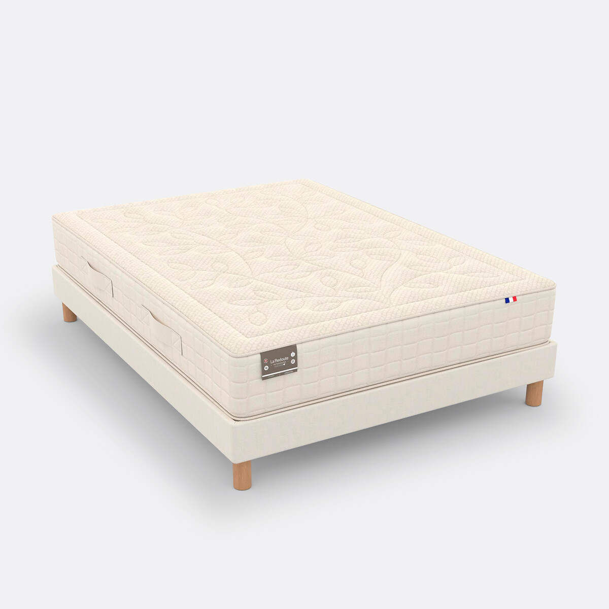 Matelas Premium latex végétal, 7 zones, soutien mi-ferme, accueil moelleux ecru/lin, LA REDOUTE INTERIEURS