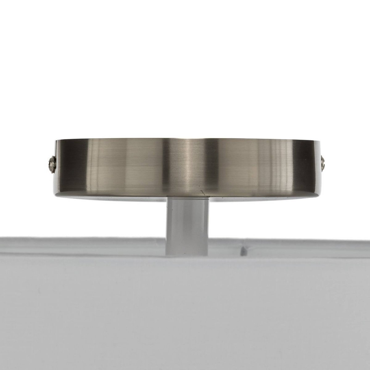 Plafonnier en textile moderne, Sebatin blanc, nickel mat, LINDBY