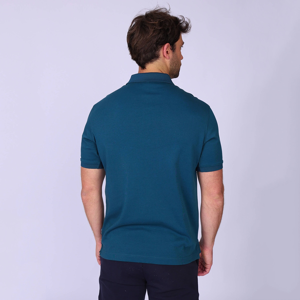 Polo Elouan bleu petrole, MISE AU GREEN