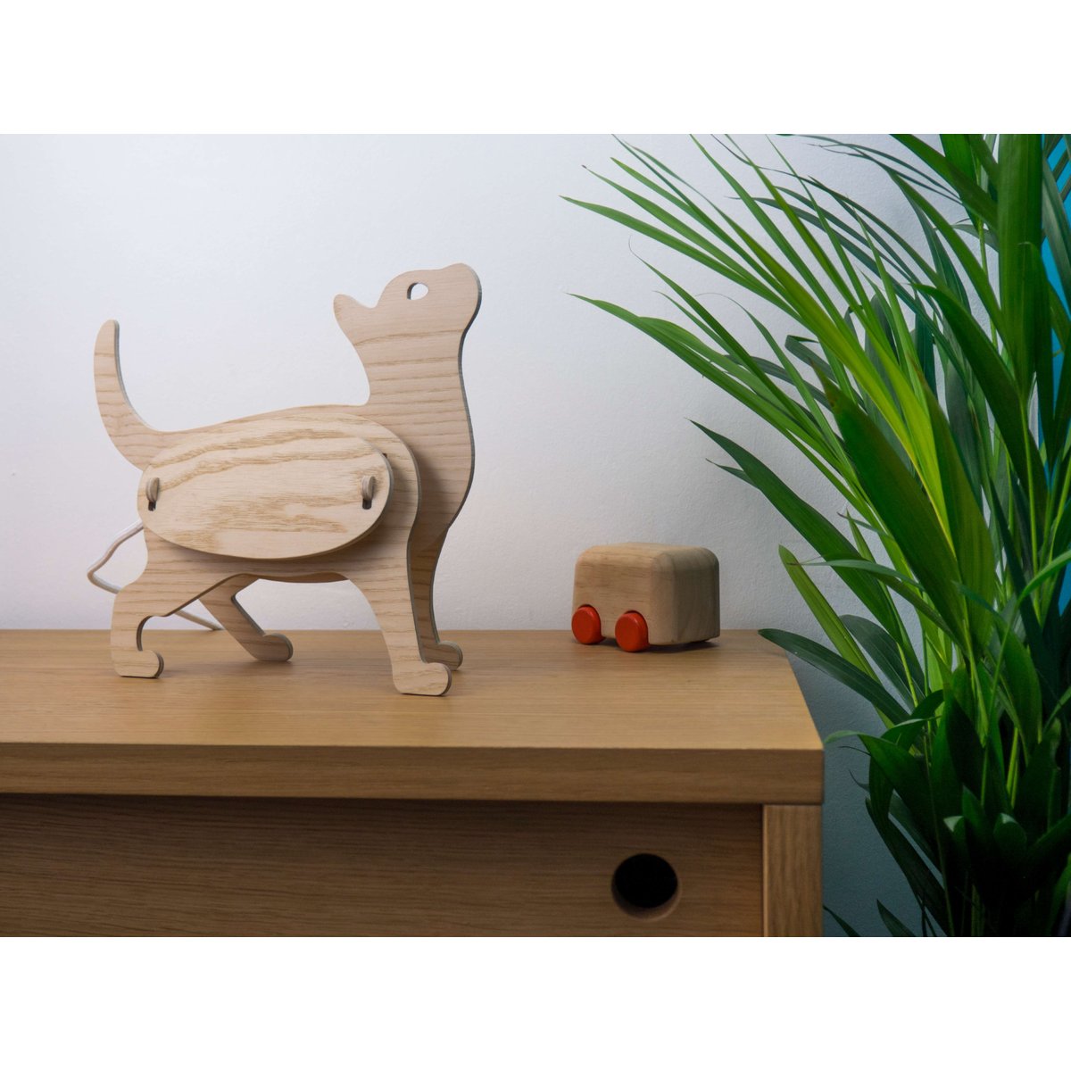 Lampe à poser en frêne Chat - ZOO frêne, GONE'S