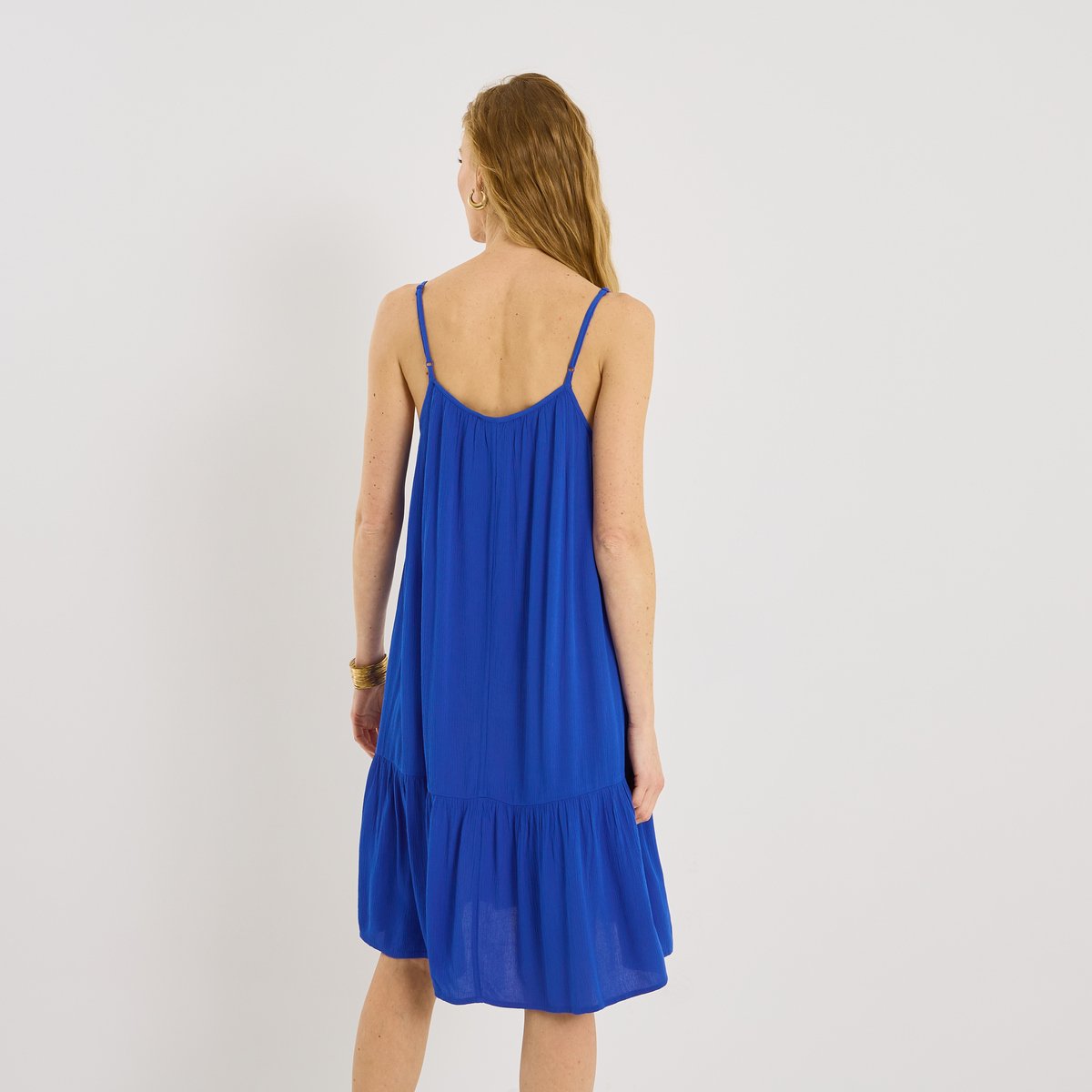 Robe courte fines bretelles bleu, GRAIN DE MALICE