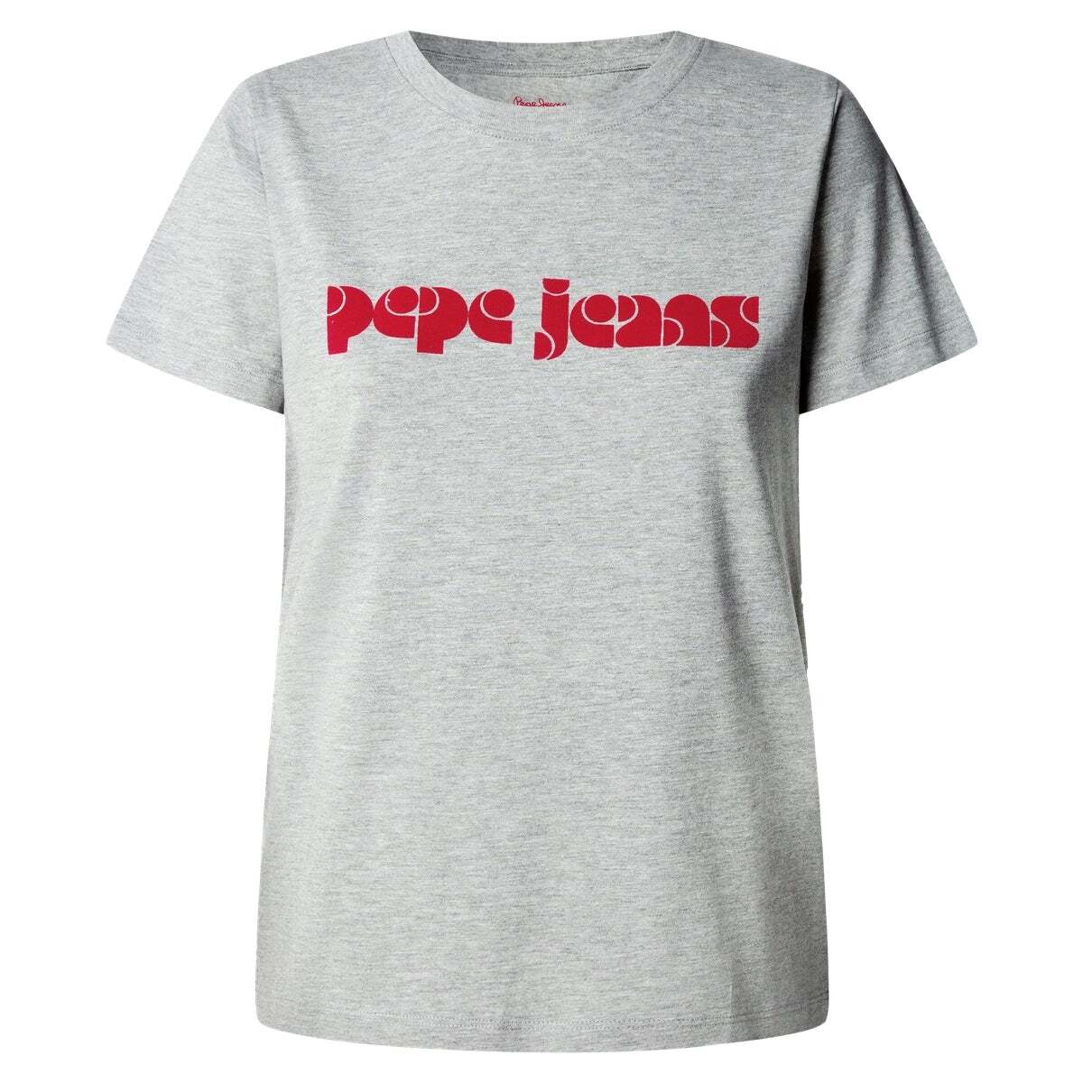 T-Shirt À Logo Rétro Imprimé gris chine, PEPE JEANS