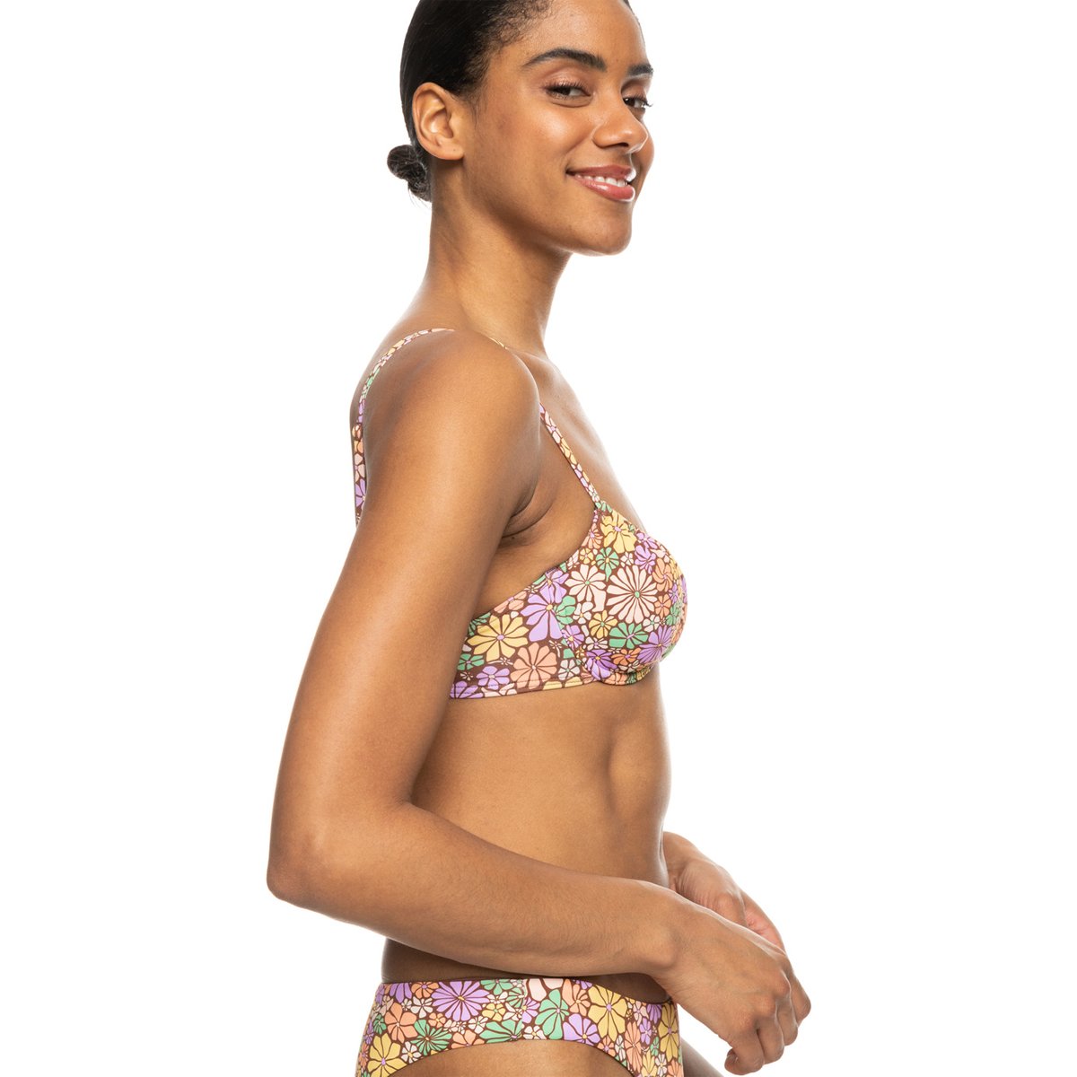 Haut de maillot à armatures ALL ABOUT SOL. marron root beer all about sol mini, ROXY