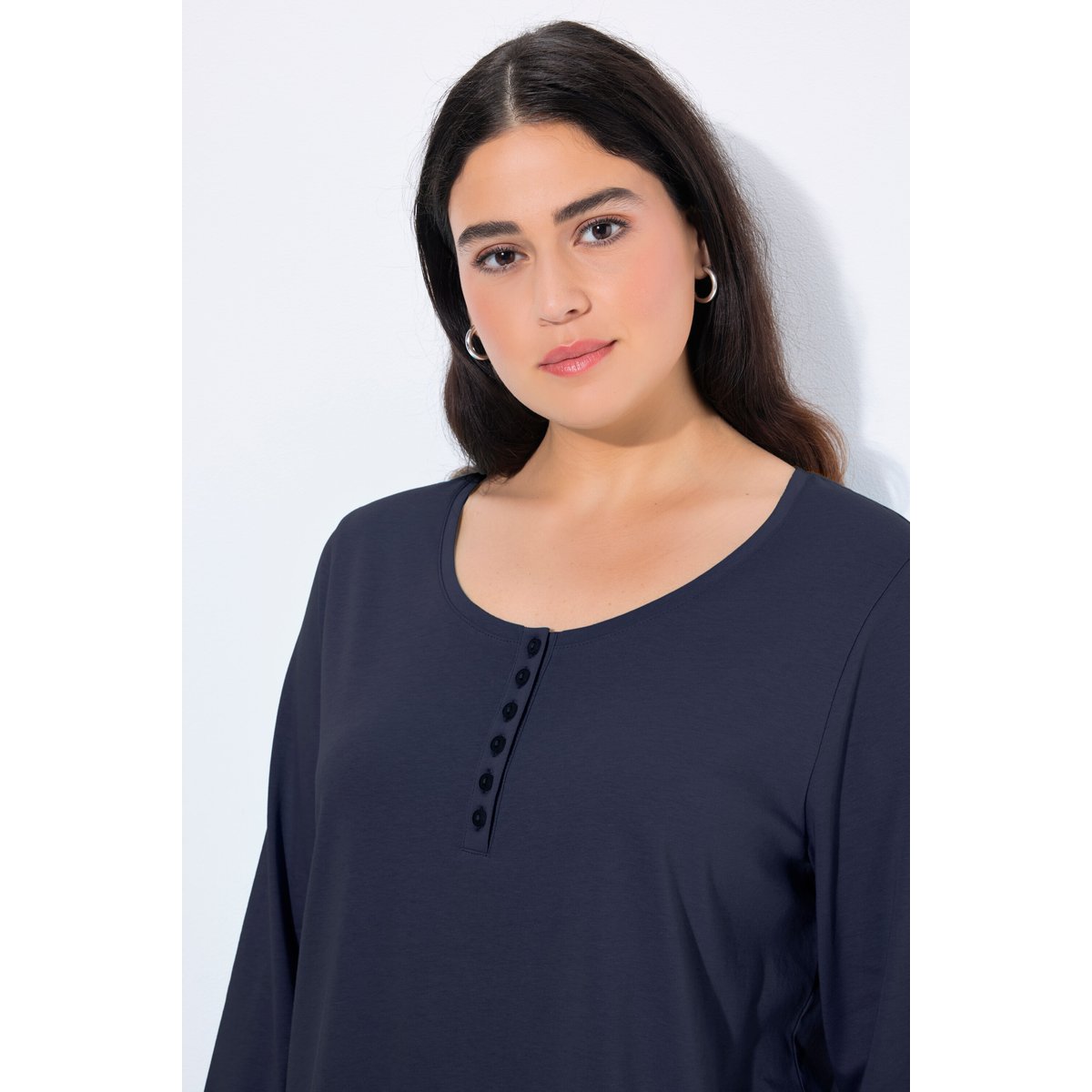 T-shirt manches longues et patte marine, ULLA POPKEN