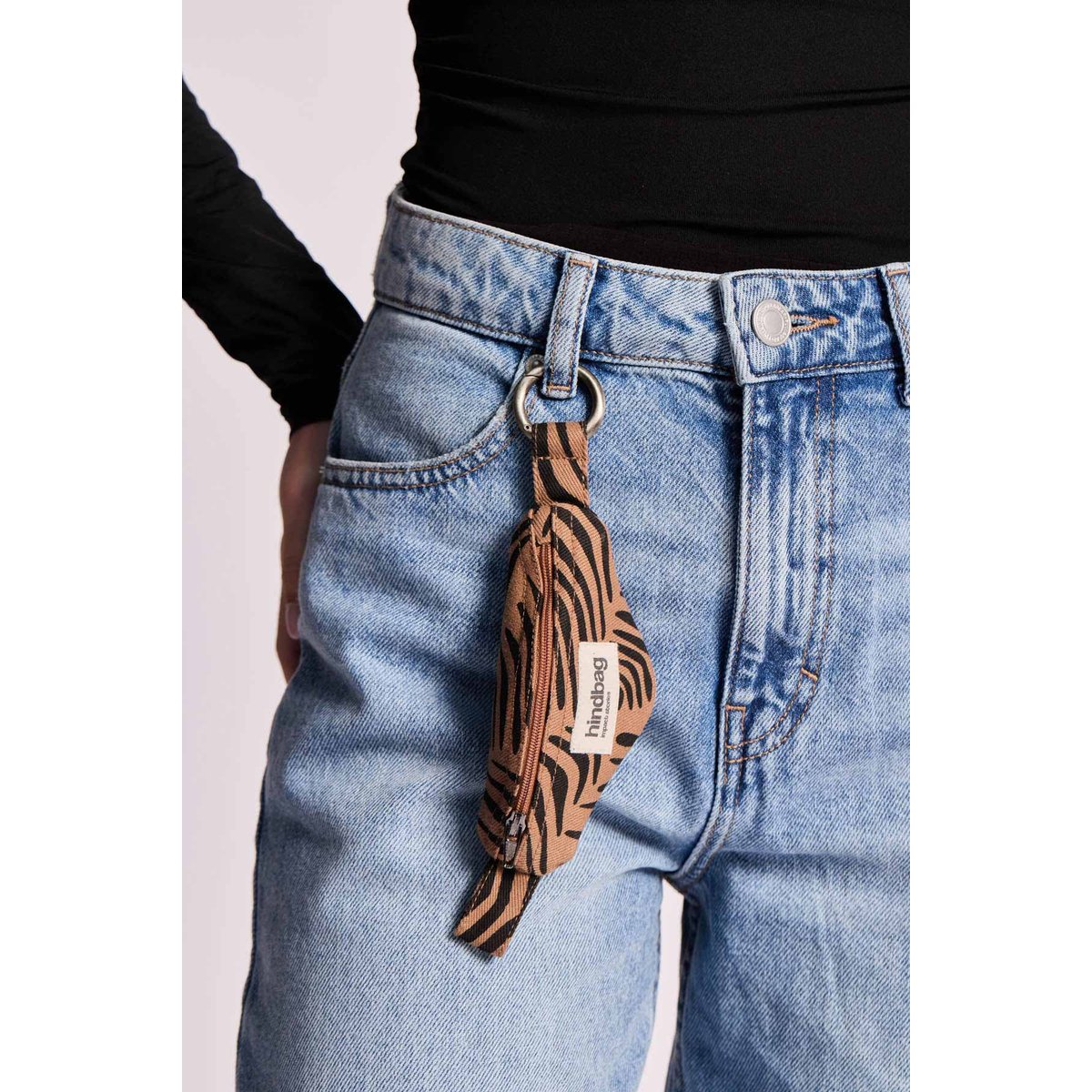 Porte-clé CÔME zebre cannelle, HINDBAG