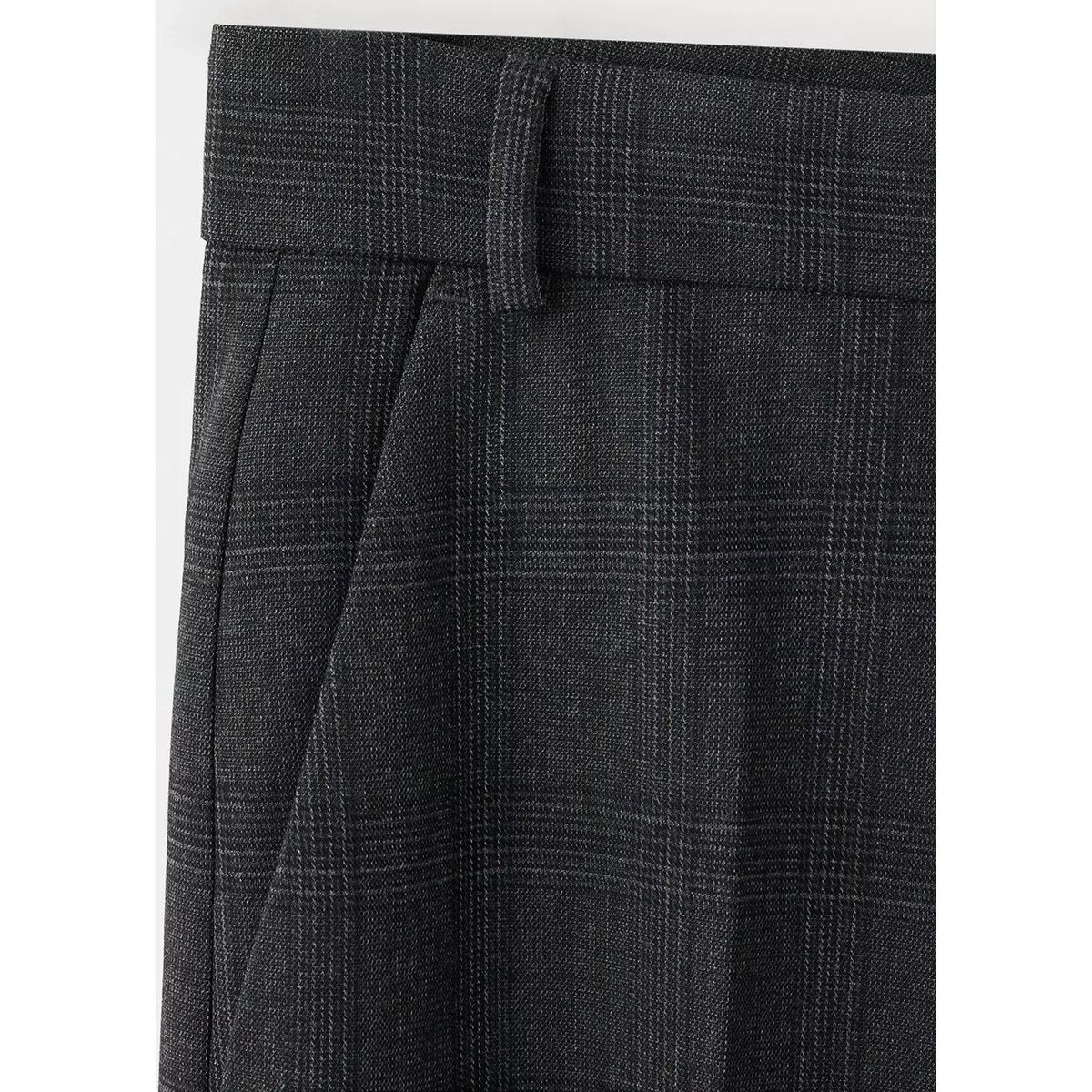 Pantalon droit taille normale gris, MANGO