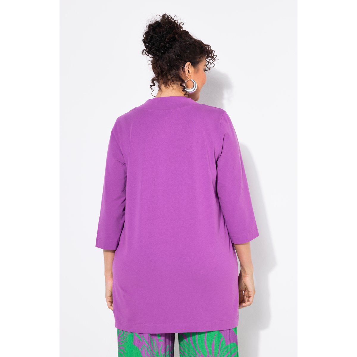 T-shirt long violet, ULLA POPKEN