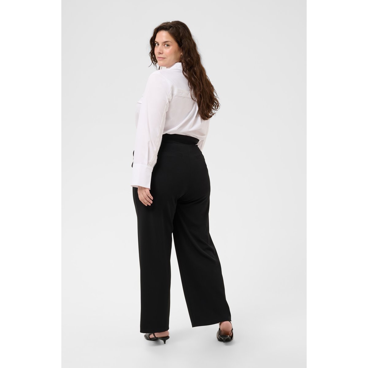 Pantalon casual noir, KAFFE CURVE