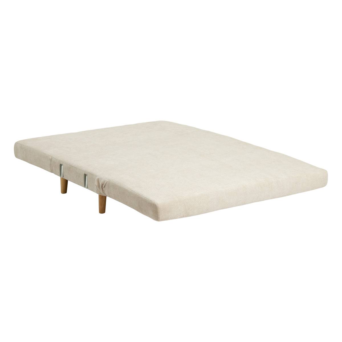 Canapé clic-clac 2 places en eucalyptus MILO beige, ATMOSPHERA