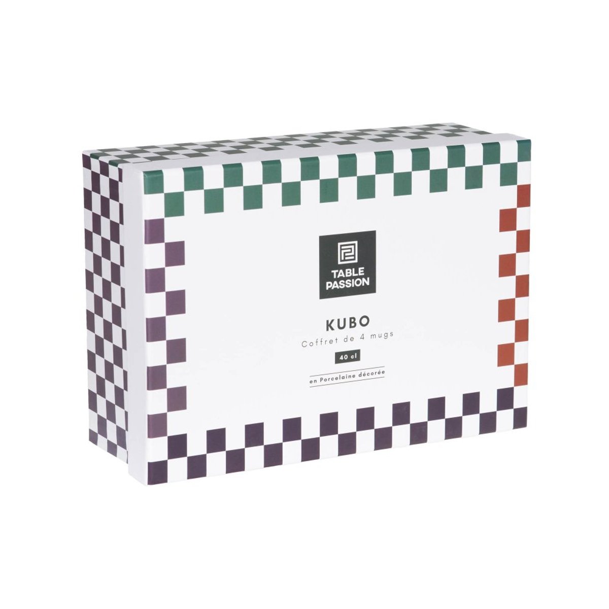 Coffret de 4 mugs Kubo 40 cl - KUBO multicolore, TABLE PASSION