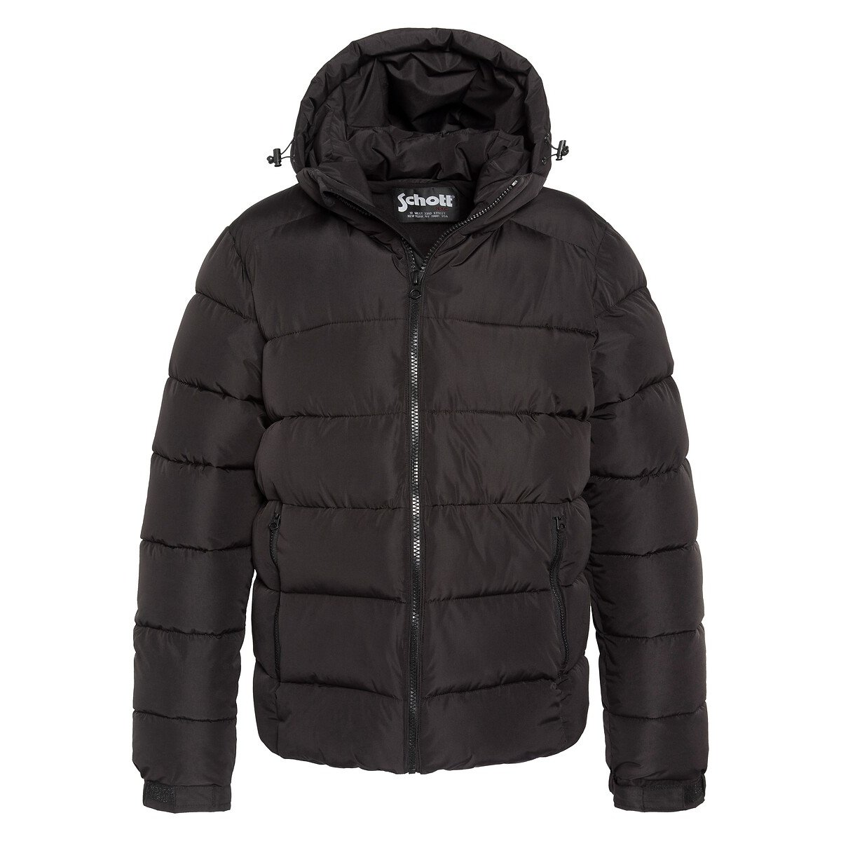 Doudoune chaude à capuche, ETHLEY noir, SCHOTT