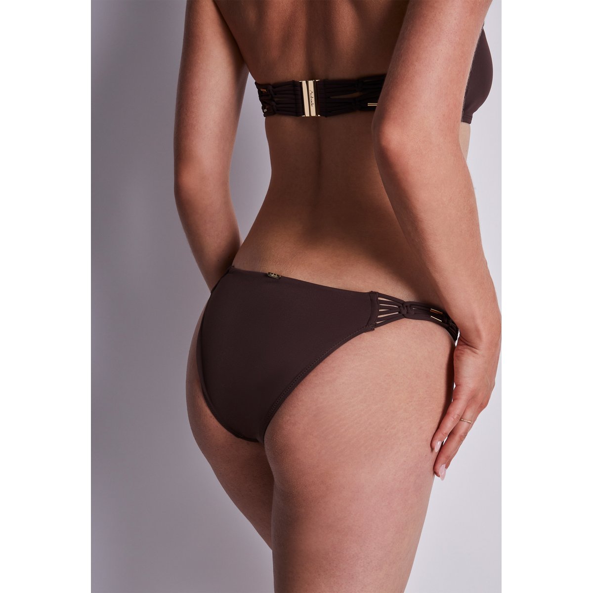 Bas de maillot de bain Culotte taille basse Gipsy Muse marron, AUBADE