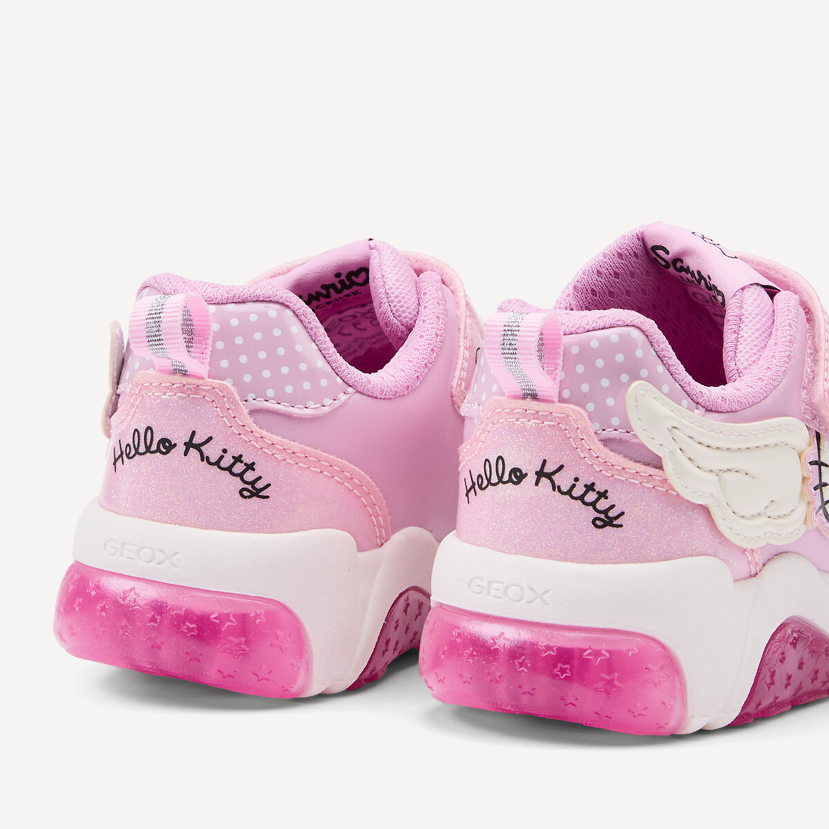 Baskets respirantes, à LED, FADINLIGHT x HELLO KITTY rose, GEOX