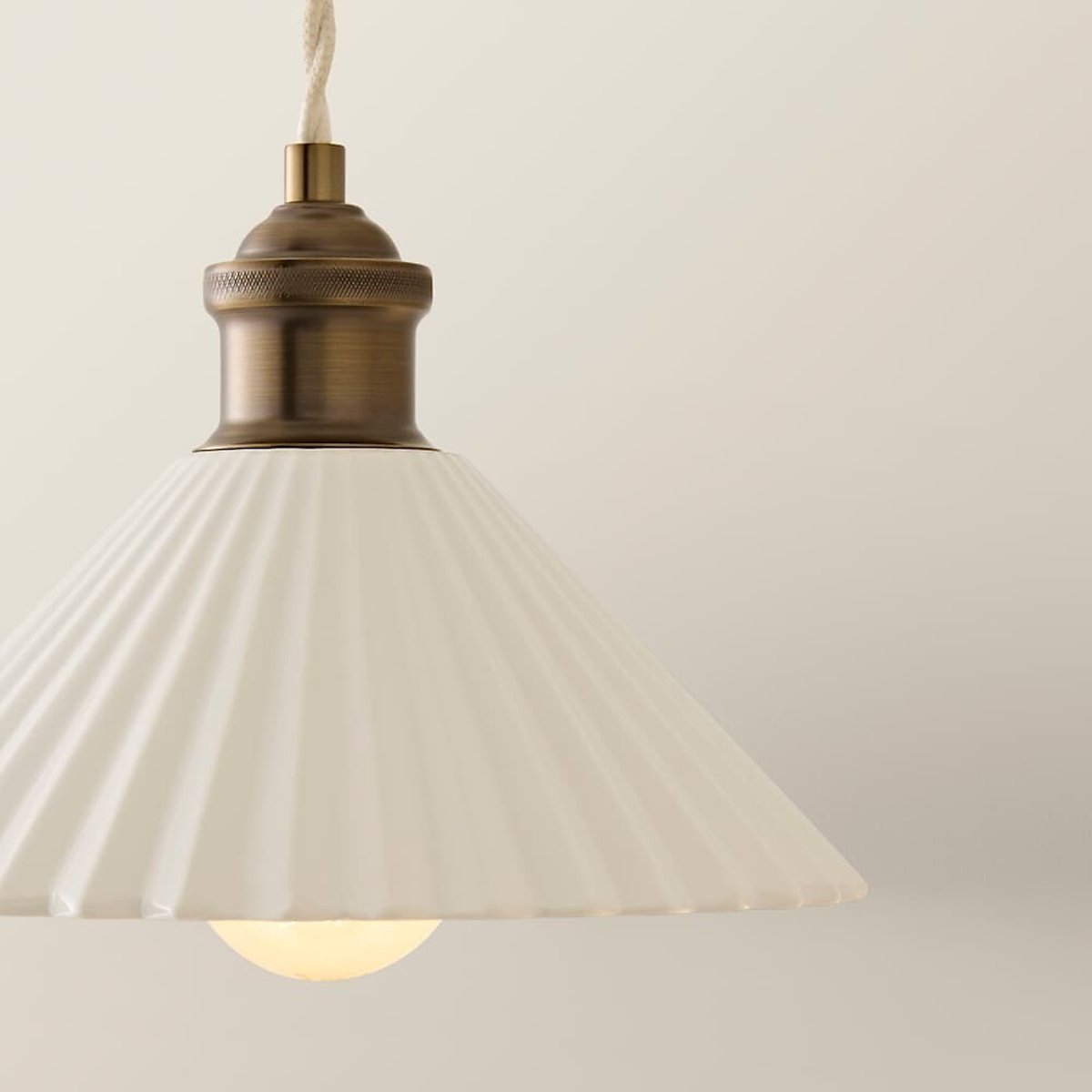 Braiden Ceramic Adjustable Wall Light and Bulb cream, SO'HOME