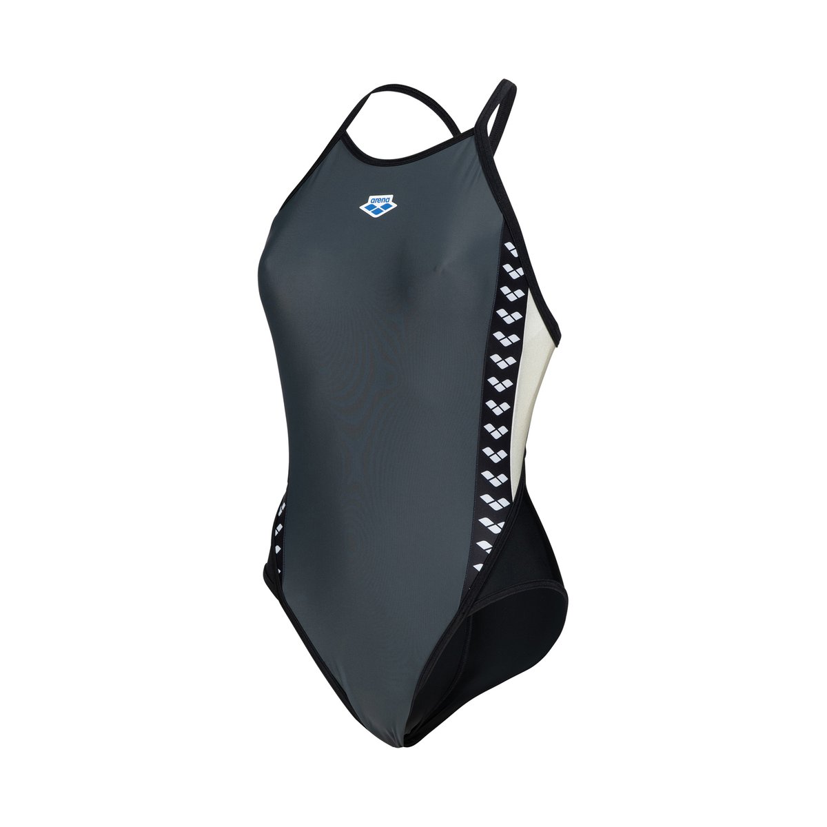 Maillot de bain Icons Sports Swimsuit Fast Back Panel asphalt-black-white-black, ARENA