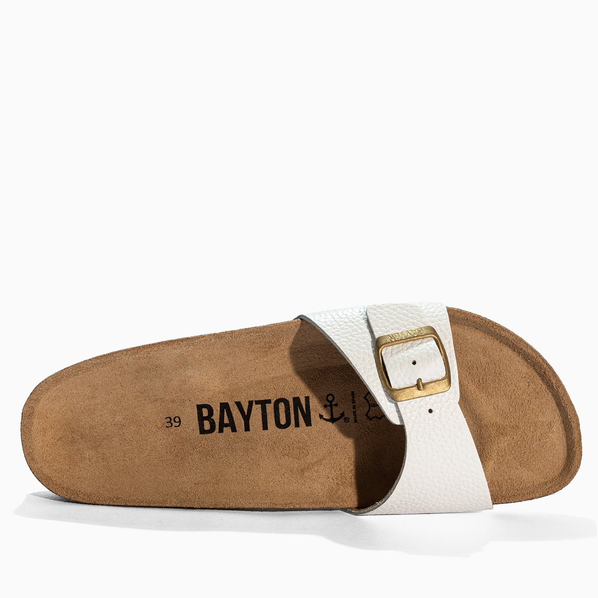 Sandales en cuir ZEPHYR blanc, BAYTON