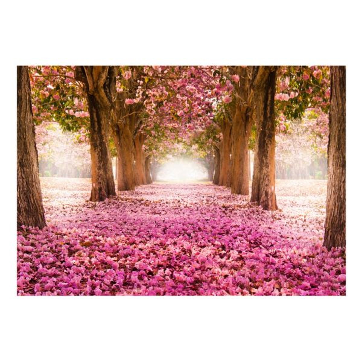 Papier peint intissé panoramique Paysage Pink grove rose, EDEN