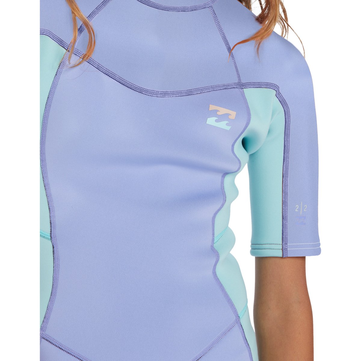 Springsuit Back Zip manches courtes 2MM FOIL violet cosmic blue, BILLABONG