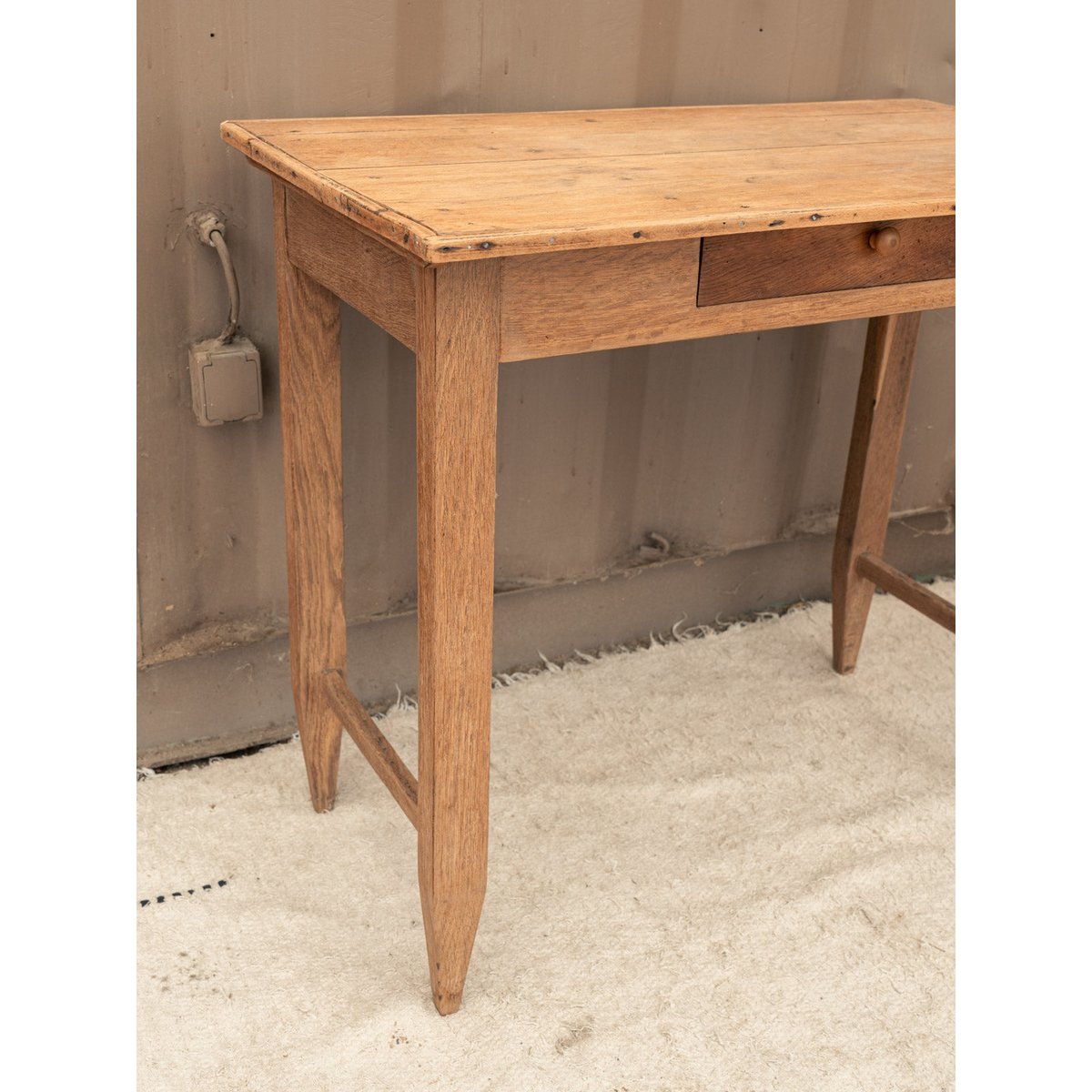 Bureau en chêne Edouard N°1086 - Bon état bois clair, DEBONGOUT