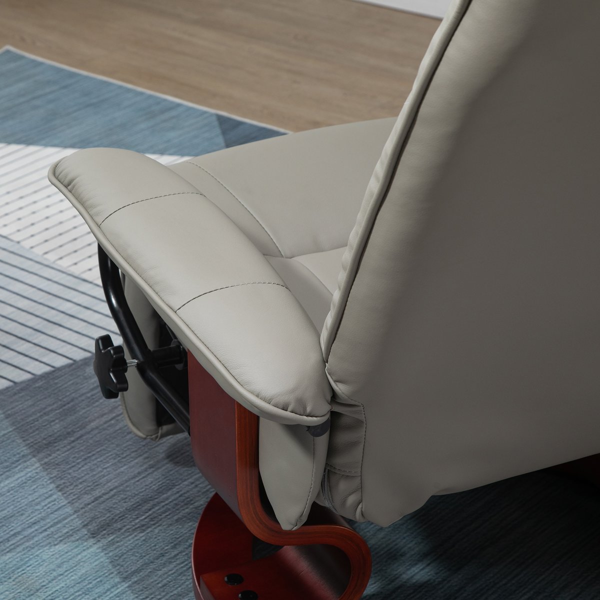 fauteuil inclinable Revêtement synthétique gris, HOMCOM