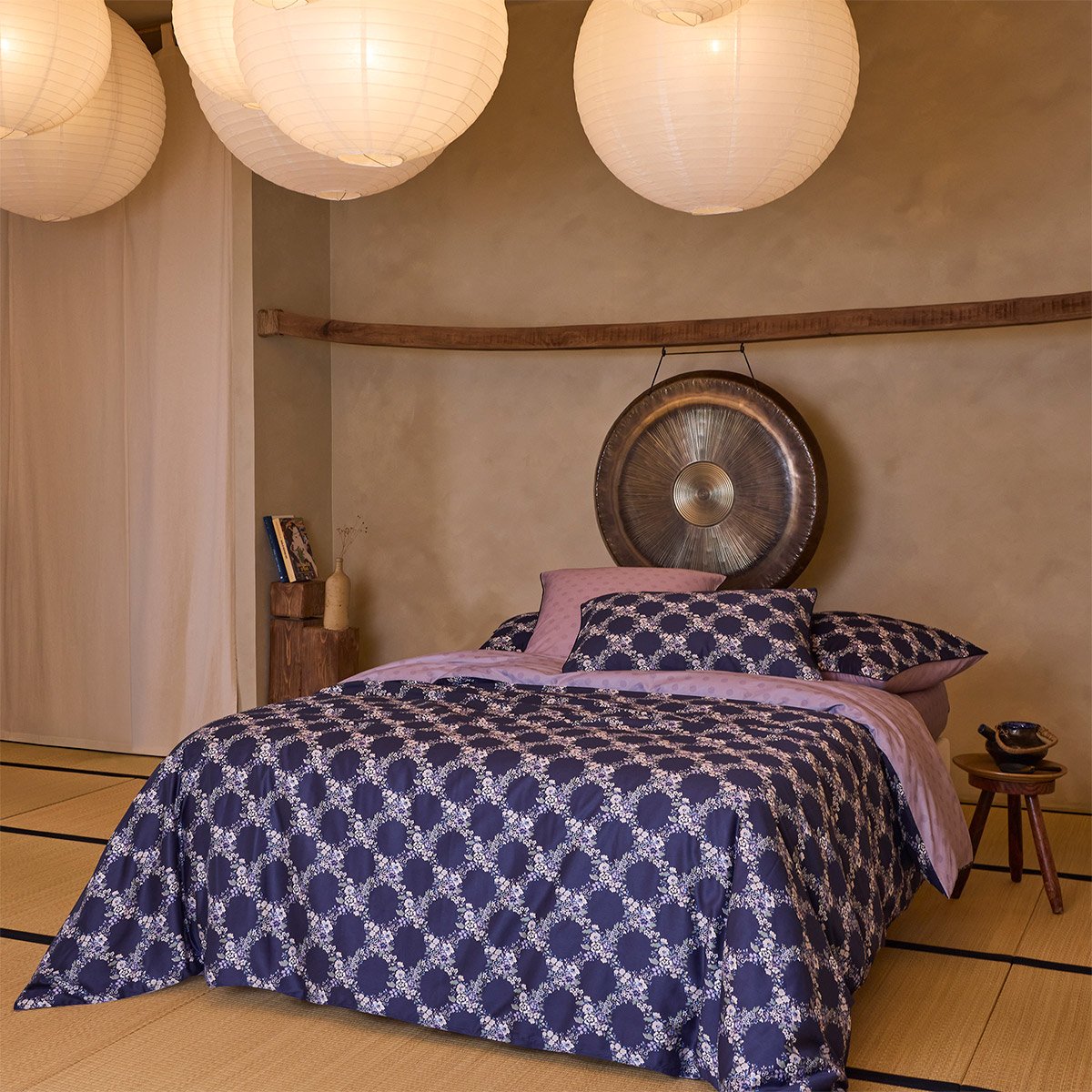 Taie d'oreiller en satin, K DOTS multicolore, KENZO HOME