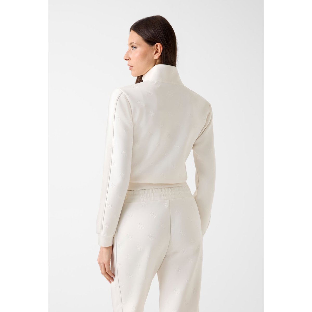 Sweatshirt Avec Logo 4G crème, GUESS