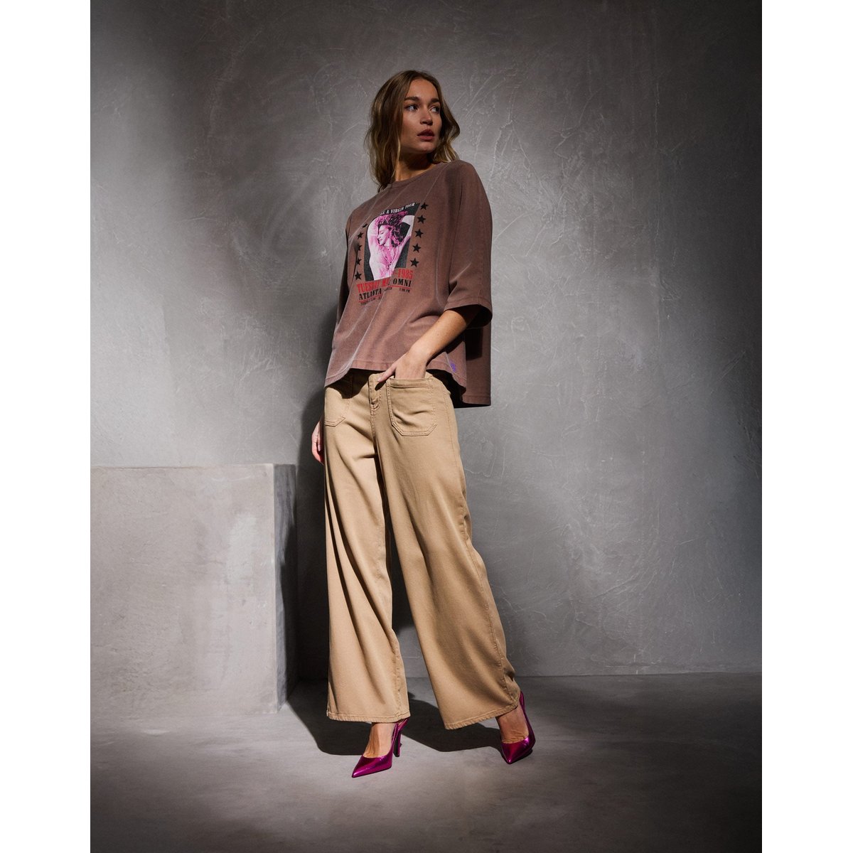 Pantalon JANE MOCHA marron, PULLIN