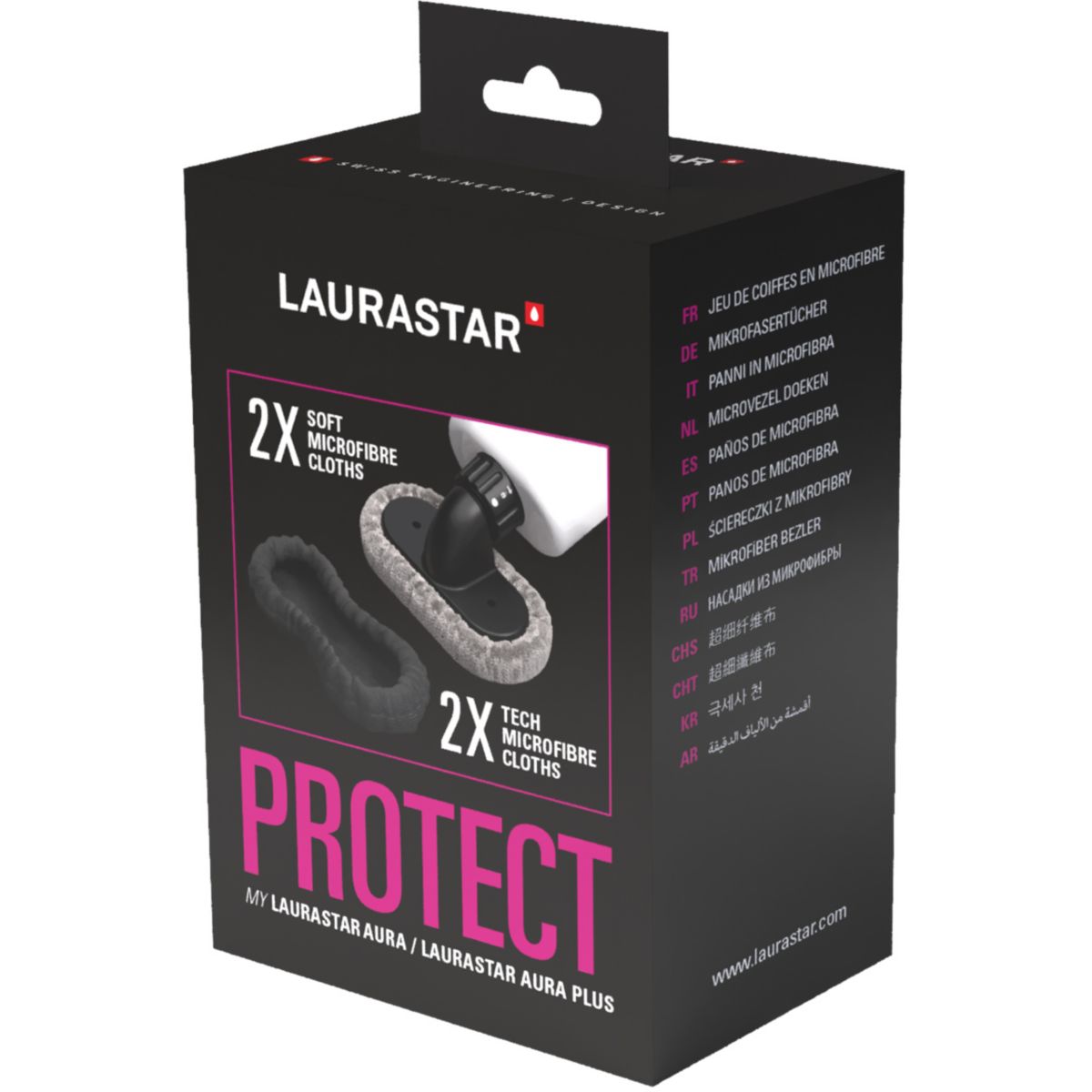 Lingettes et serpillères Coiffes en Microfibre x4 pour Nettoyeur Vapeur AURA couleur unique, LAURASTAR