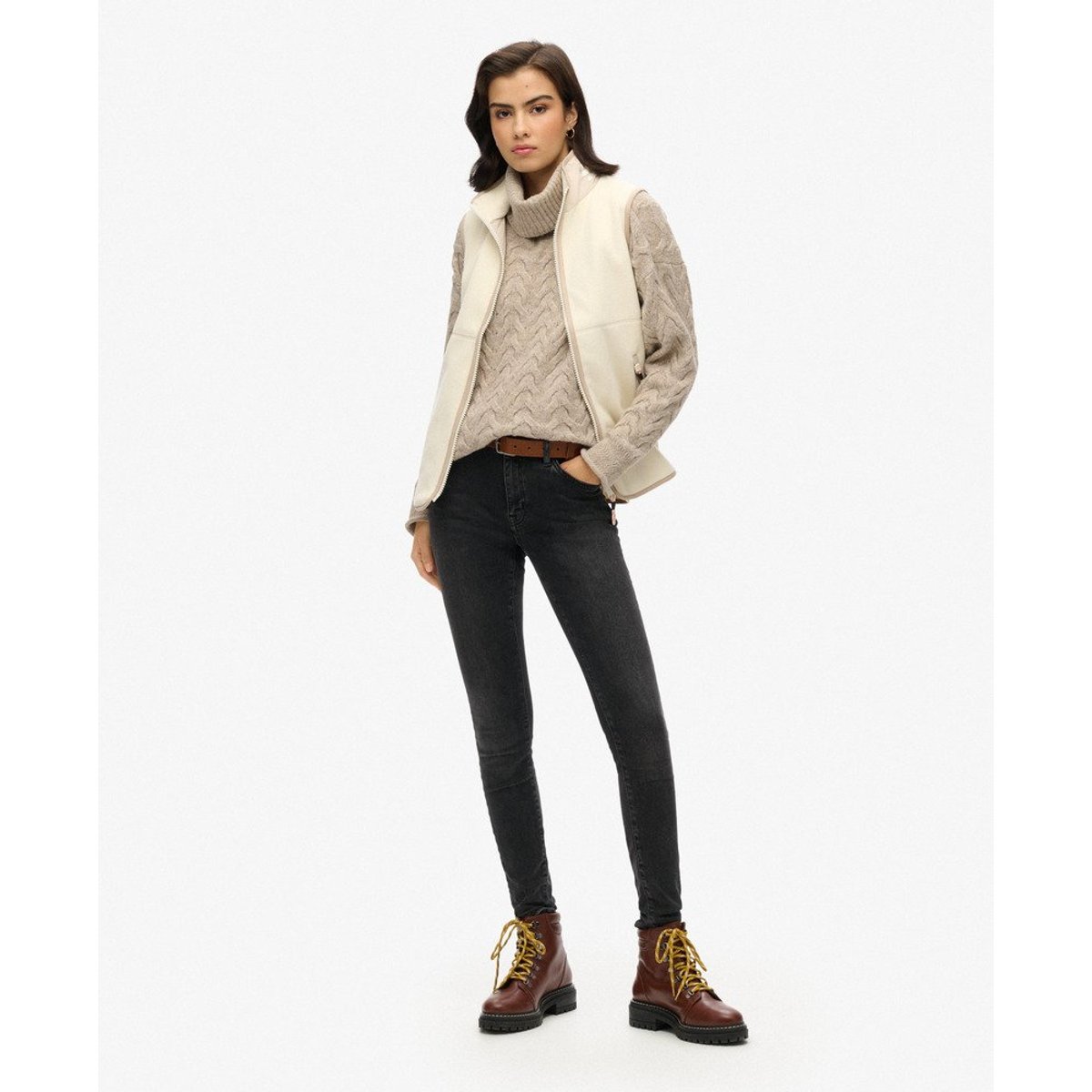 Gilet en polaire Active riz blanc, SUPERDRY