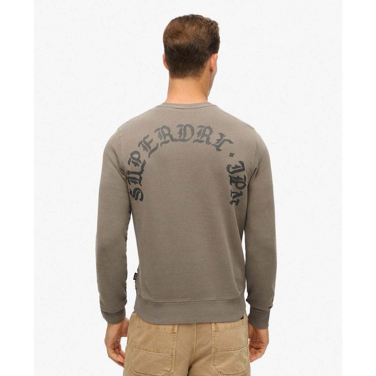 Sweat à motif tatouage anthracite, SUPERDRY