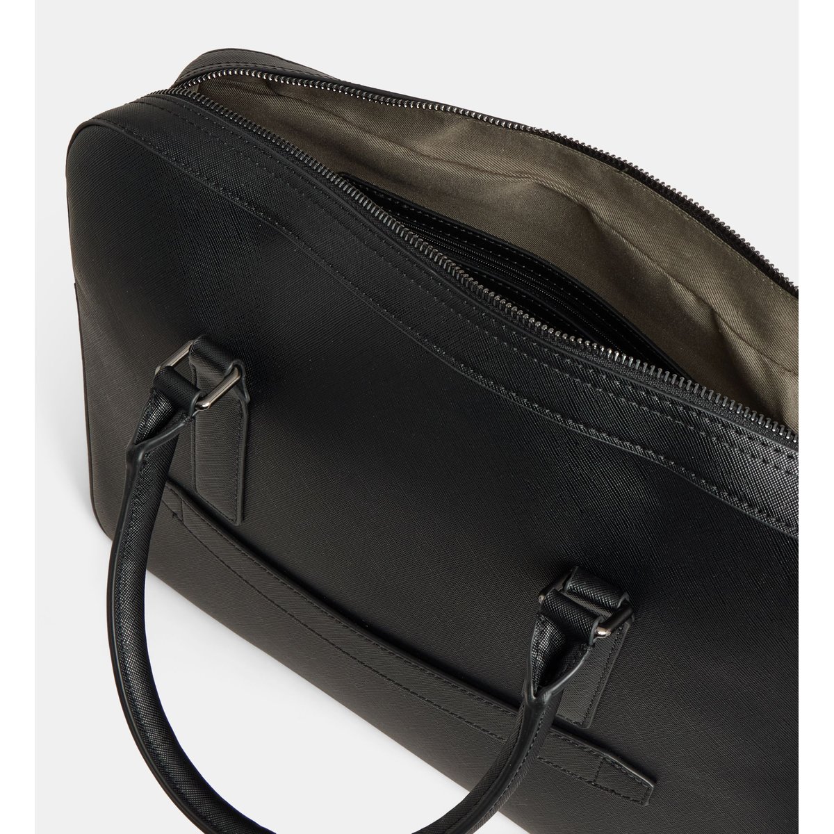 Sac d'ordinateur porte-documents louis effet saffiano gris, GALERIES LAFAYETTE