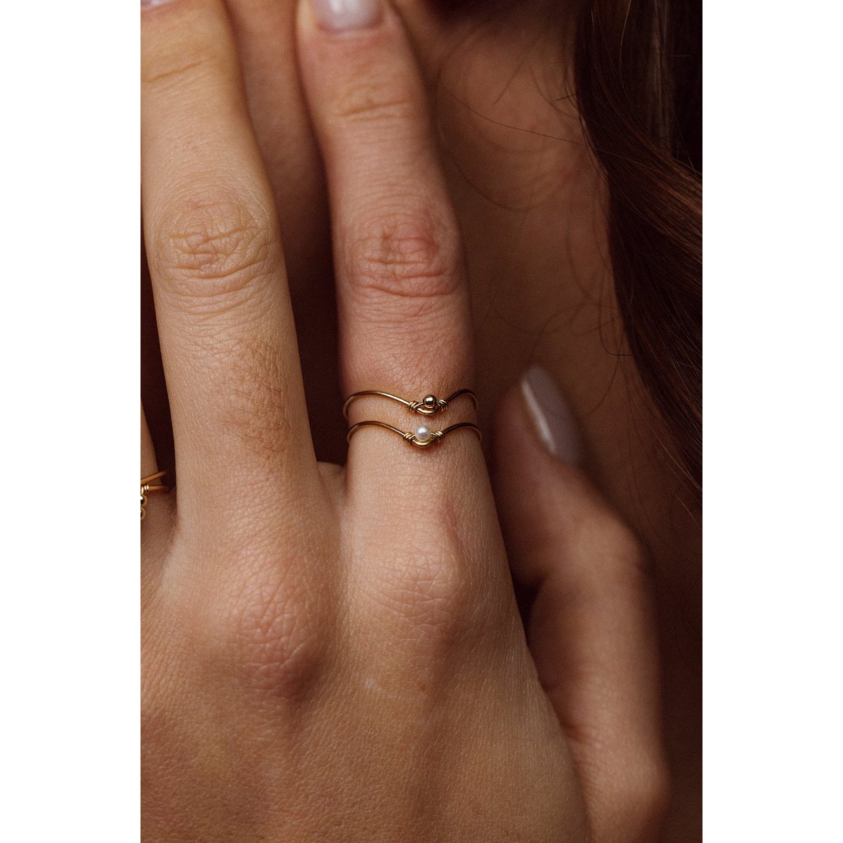 Bague Chevron Perlée or, YAY PARIS