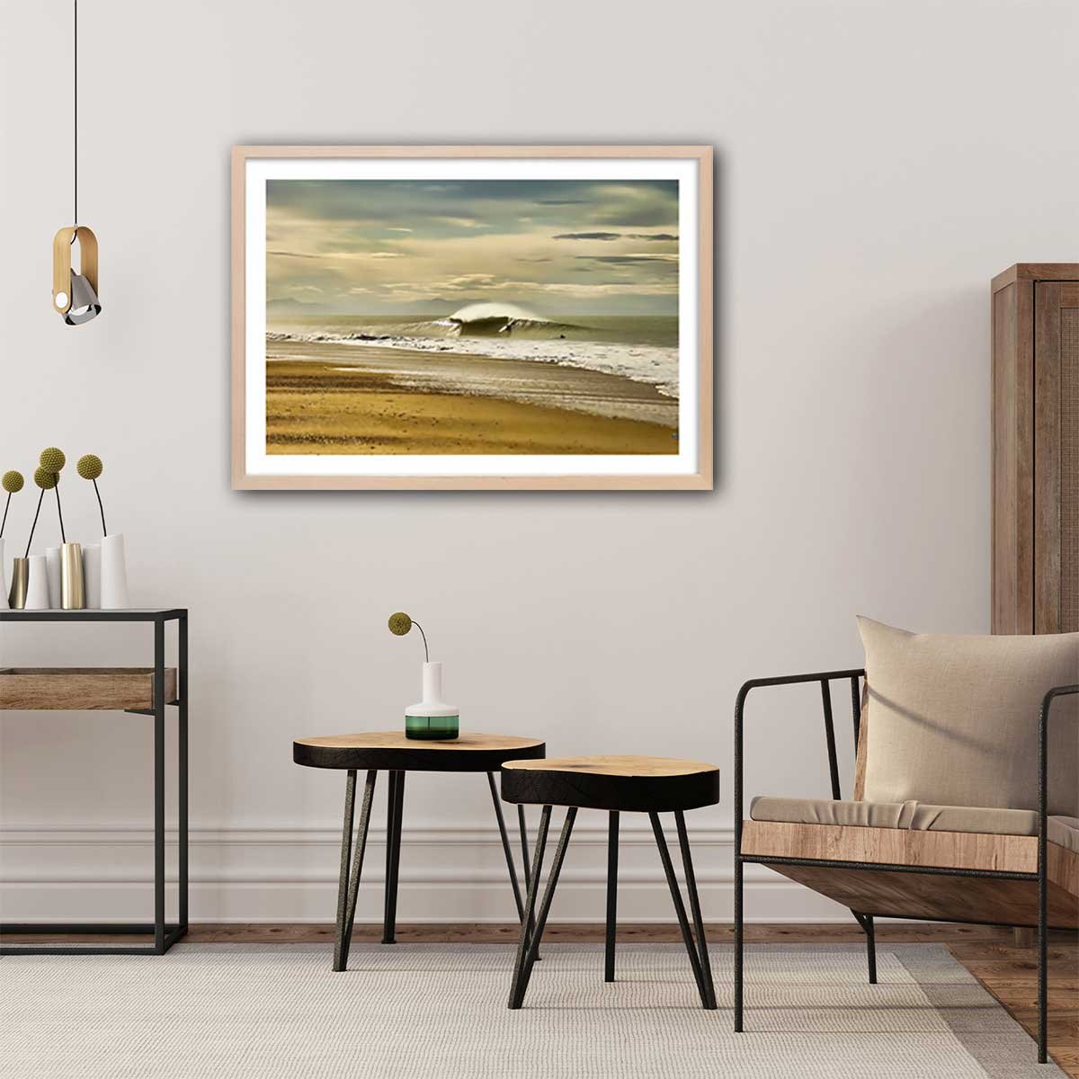 Affiche paysage ocean Surf dans les landes affiche seule, HEXOA