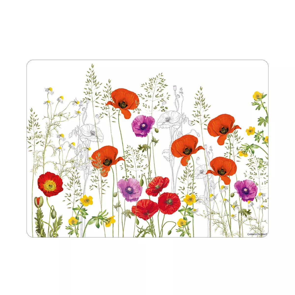 Set vinyle LES COQUELICOTS rouge, GARNIER THIEBAUT