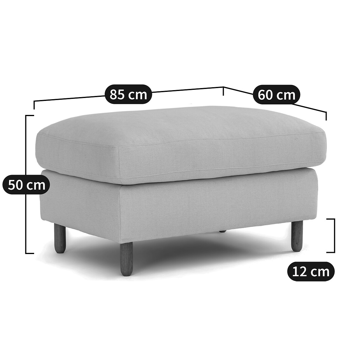 Pouf velours, Lomeo emeraude, LA REDOUTE INTERIEURS