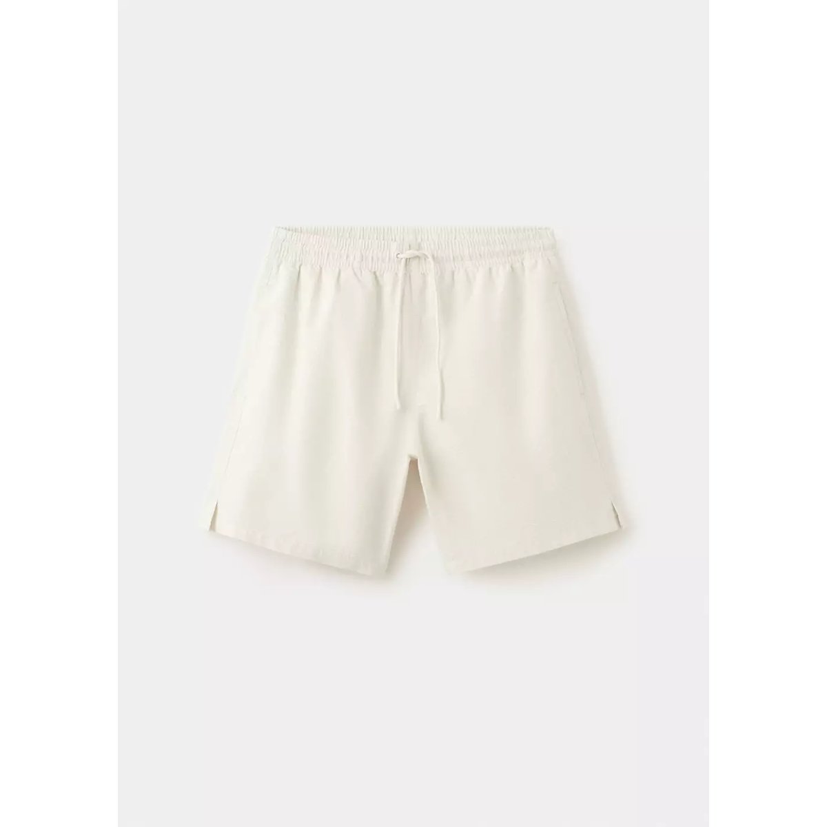 Maillot de bain rayures seersucker beige, MANGO MAN