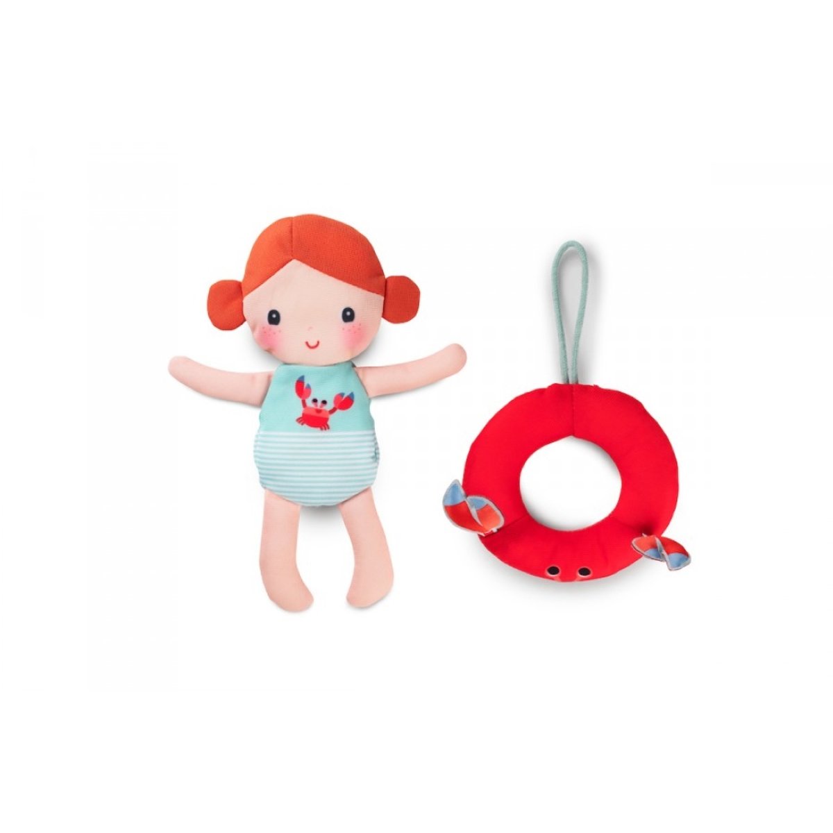 Poupée de bain Axelle orange, rouge, vert d'eau, LILLIPUTIENS