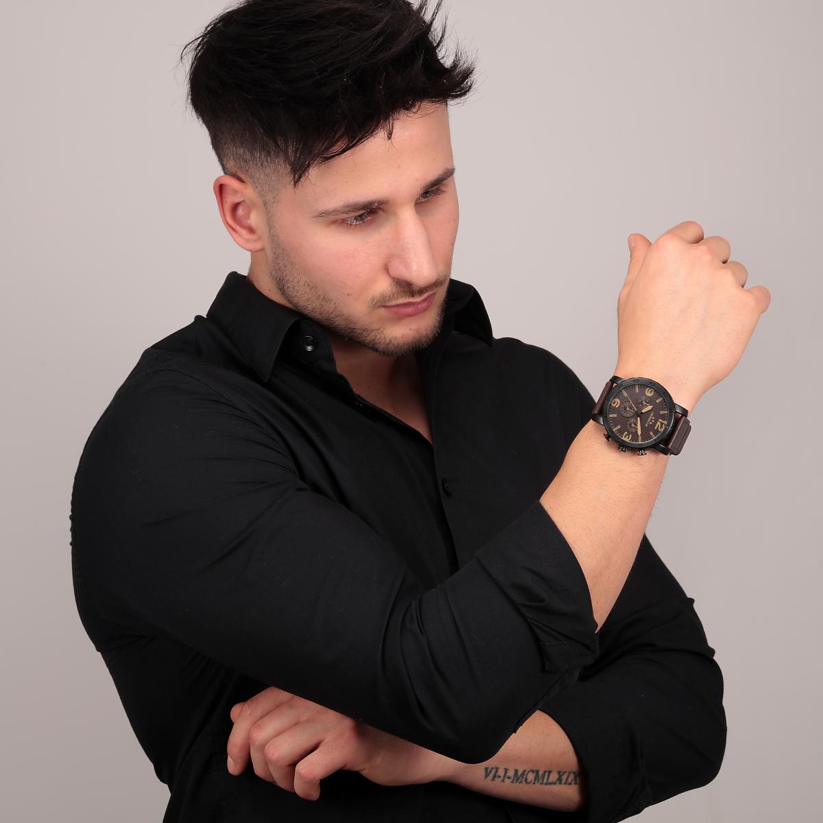 Montre Analogique Casual marron, CHRONOSTAR