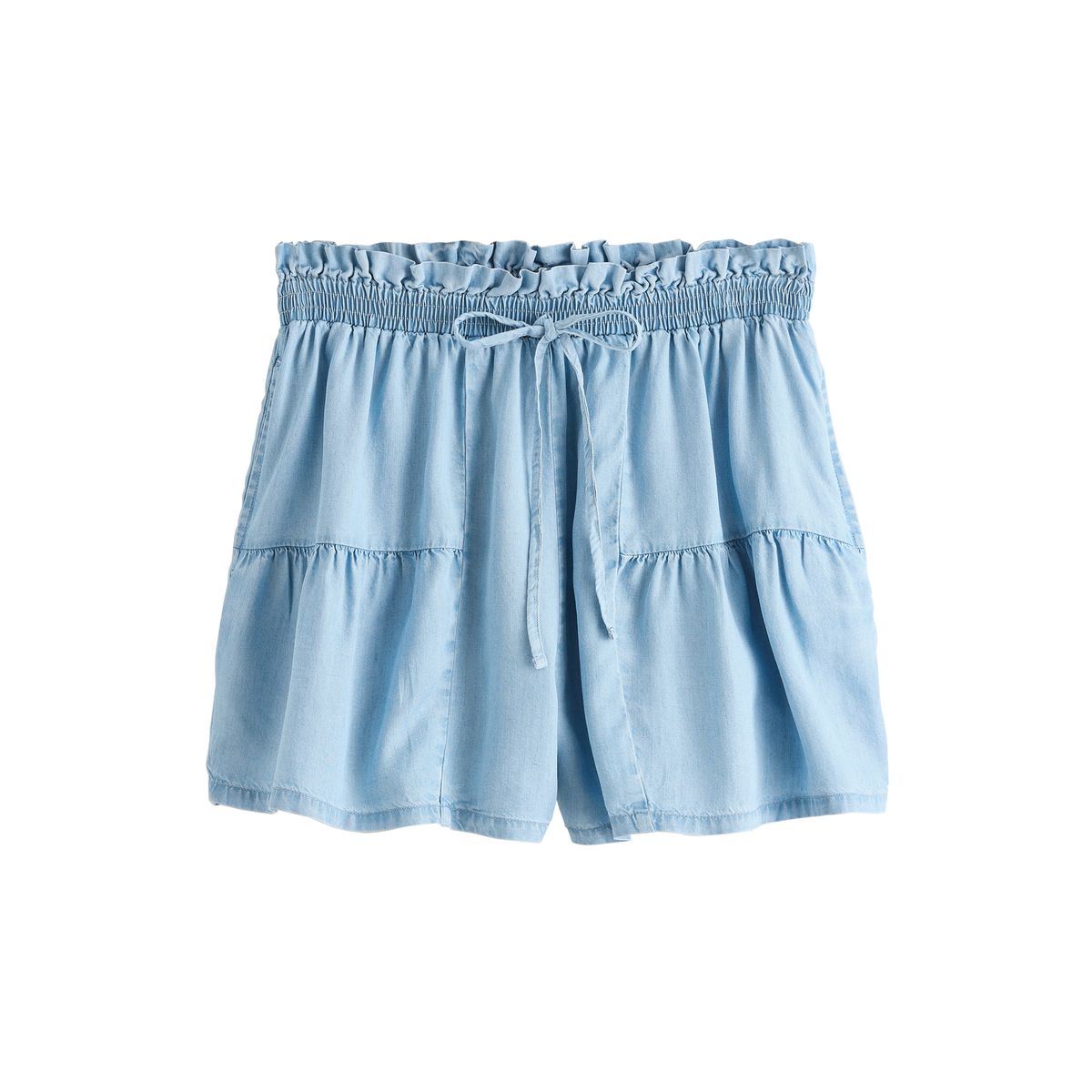 Short en tencel bleu jean, NEXT