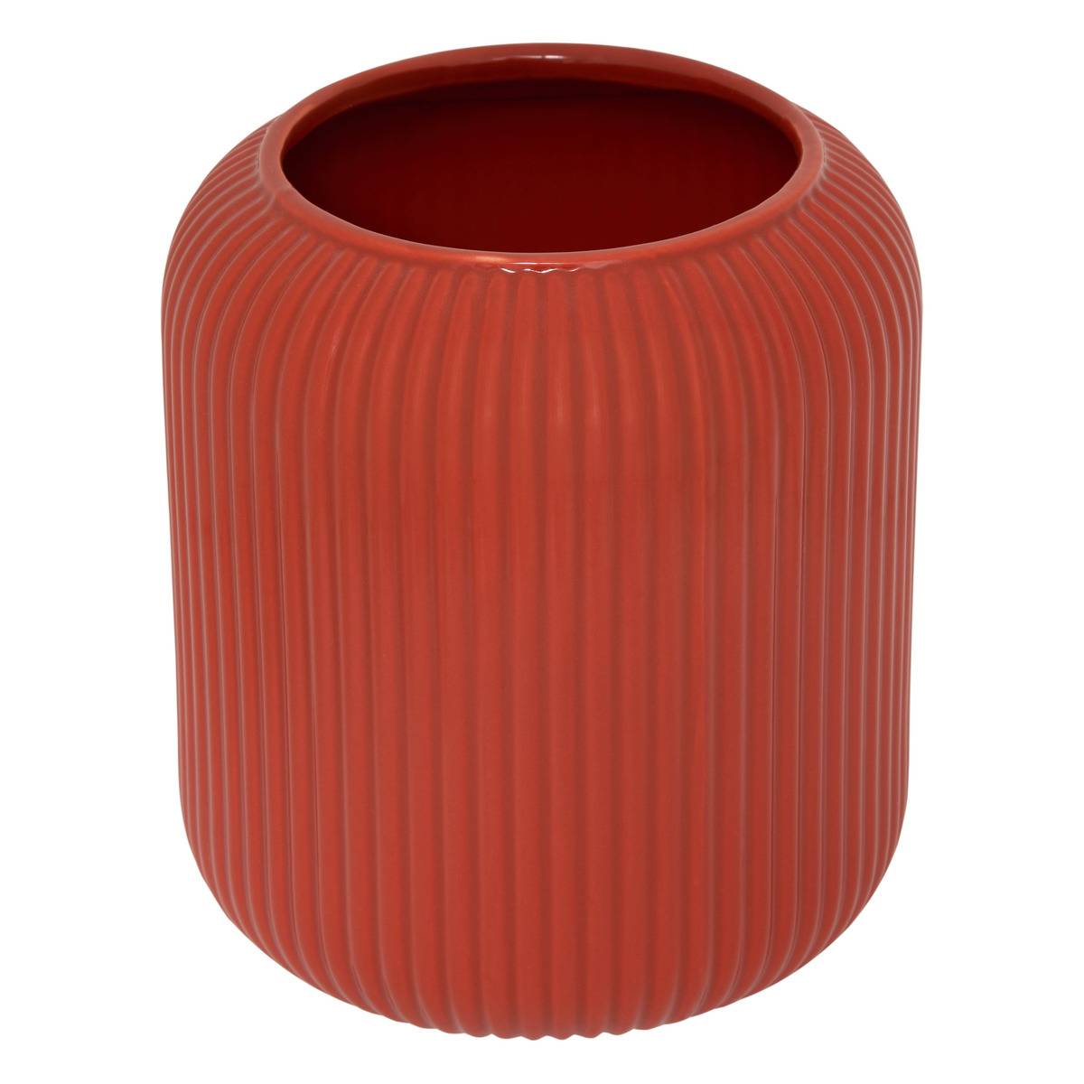 Cache-pot en dolomite NIPPO rouge, ATMOSPHERA