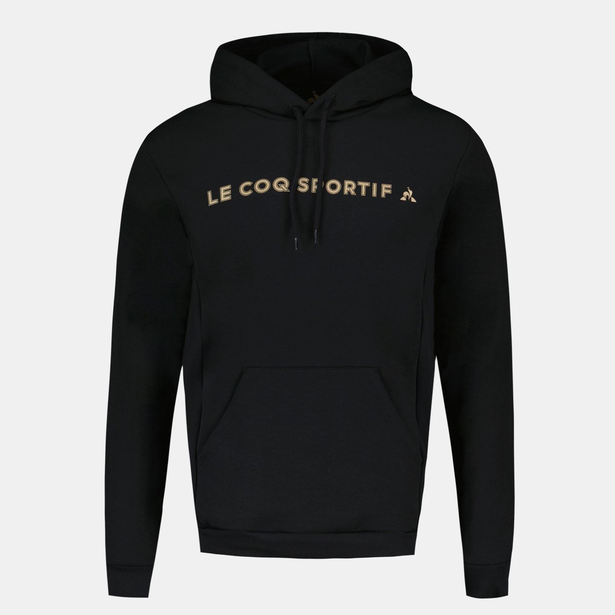 Sweat à capuche logo doré noir, LE COQ SPORTIF